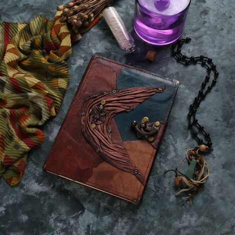 Goat Themed Large Leather Notebook - 1