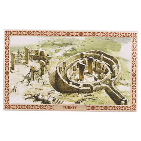 Toptan Göbeklitepe Beyaz Gümüş Kaplama Tablo 78x125 mm