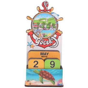 Gocek Themed Wooden Table Calendar - 4