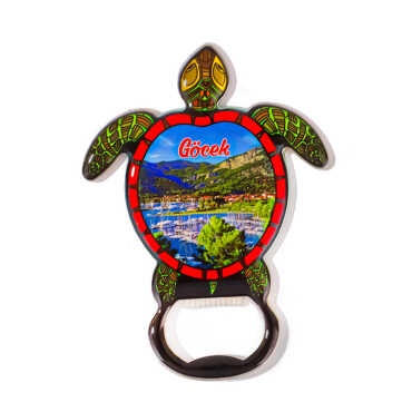 Göcek Themed Myros Metal Turtle Bottle Opener Refrigerator Magnet 103x75 mm - 3