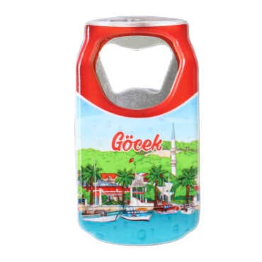 Göcek Themed Myros Metal Bottle Opener Refrigerator Magnet 43x80 mm