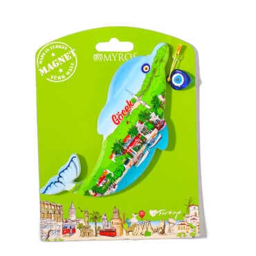 Göcek Themed UV Printed Carded Plastic Refrigerator Magnet - 3