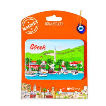 Göcek Themed UV Printed Carded Plastic Refrigerator Magnet - 4
