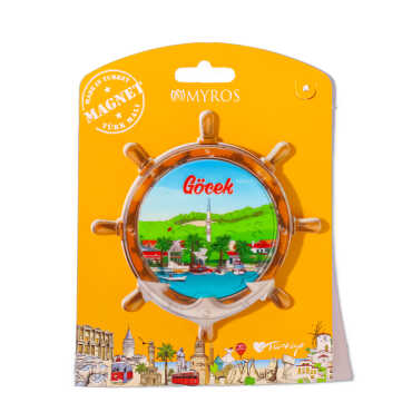 Göcek Themed UV Printed Carded Plastic Refrigerator Magnet - 5