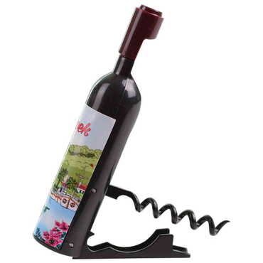 Gocek Themed Bottle Shaped Metal Wine Bottle Corkscrew Opener-Magnetic 115x25x25 mm - Thumbnail