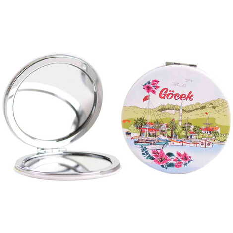 Gocek Themed Custom Printed Round Pocket Mirror