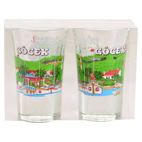 Gocek Themed Shot Glass Set of 2 Pcs