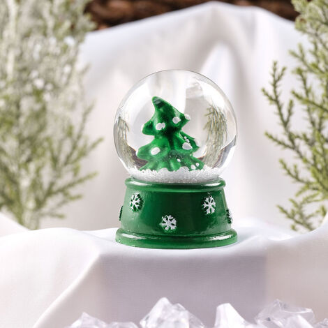 Green Pine Tree Snow Globe