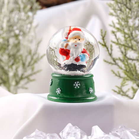 Green Santa Claus Snow Globe