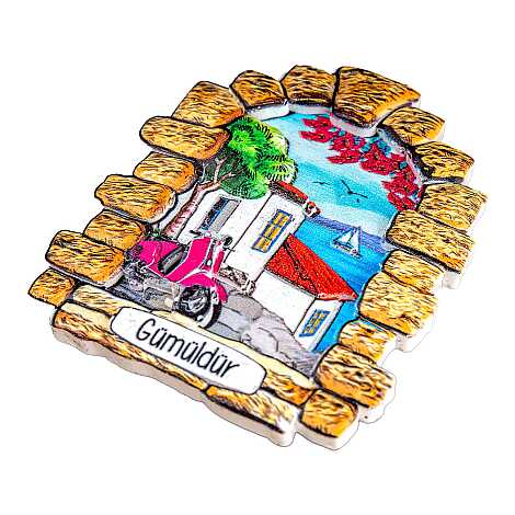 Gümüldür Temalı Myros Yöresel Polyester Magnet - 3