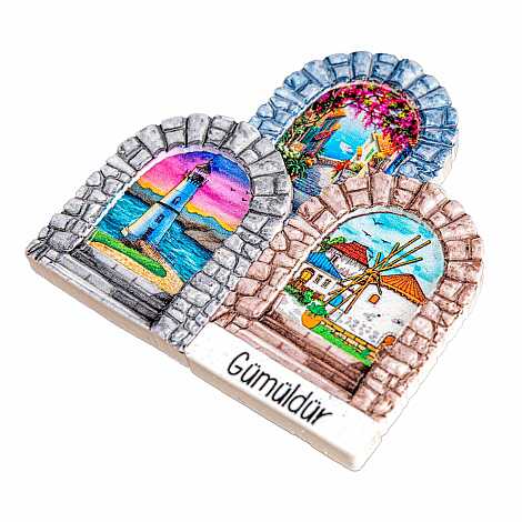 Gümüldür Temalı Myros Yöresel Polyester Magnet - 4