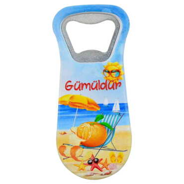 Gumuldur Themed Customised Uv Printed Plastic Base Plastic Base Bottle Opener 95x43 mm - Thumbnail