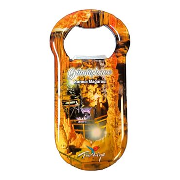 Myros - Gümüşhane Themed Customizable Metal Magnetic Bottle Opener 90x45 mm