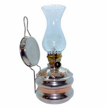 Myros - Handcrafted Rustic Turkish Nickel Oil Lamp No:3