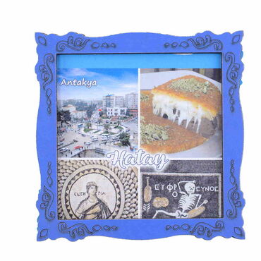 Myros - Toptan Hatay Temalı C Serisi Resimli Ahşap Magnet 90x120 mm