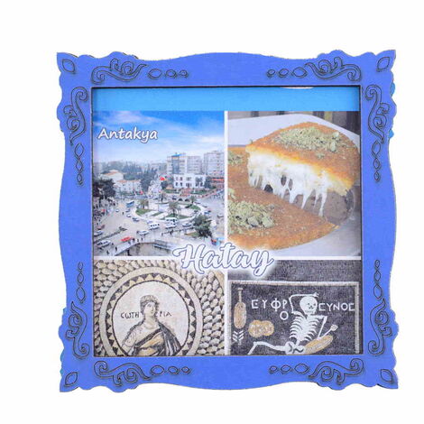 Toptan Hatay Temalı C Serisi Resimli Ahşap Magnet 90x120 mm