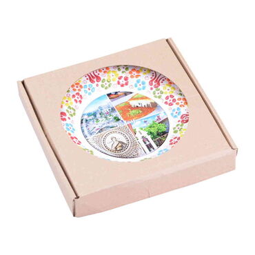 Hatay Themed Turkish Ceramic Plate With Epoxy 18 Cm - 3