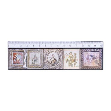 Hatay Themed Epoxy Dome Souvenir Magnetic Ruler Magnet 165x50 mm