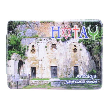 Toptan Hatay Temalı Myros Dikdörtgen Özelleştirilmiş Pu Ayna 85x62x11 mm - Thumbnail