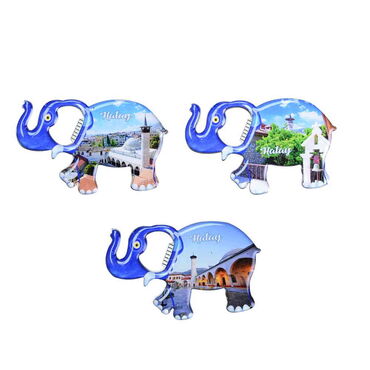 Hatay Themed Elephant Shaped Metal Magnetic Bottle Opener 98x61 mm - 3