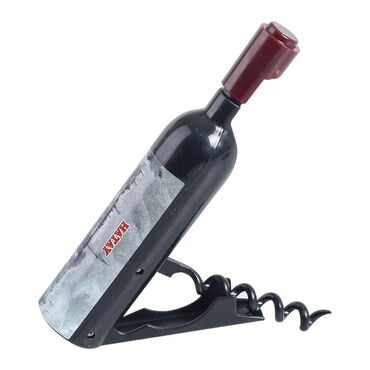 Hatay Themed Bottle Shaped Metal Wine Bottle Corkscrew Opener-Magnetic 115x25x25 mm - 2