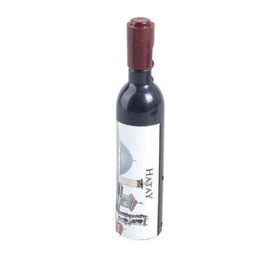 Hatay Themed Bottle Shaped Metal Wine Bottle Corkscrew Opener-Magnetic 115x25x25 mm - 5