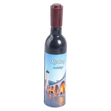 Hatay Themed Bottle Shaped Metal Wine Bottle Corkscrew Opener-Magnetic 115x25x25 mm - 6
