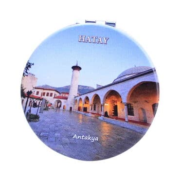 Hatay Themed Customised Uv Printed Round Compact Mirror 72x11 mm - 6