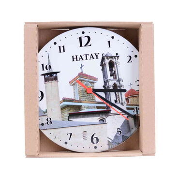 Toptan Hatay Temalı Myros Yuvarlak Saat 20 cm - Thumbnail