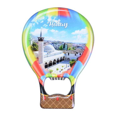 Myros - Hatay Themed Baloon Shaped Metal Magnetic Bottle Opener 102x73 mm