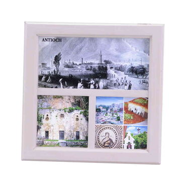 Myros - Hatay Themed Big Wooden Printed Frame 210x210 mm