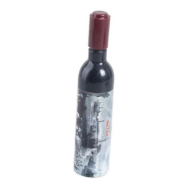 Myros - Hatay Themed Bottle Shaped Metal Wine Bottle Corkscrew Opener-Magnetic 115x25x25 mm