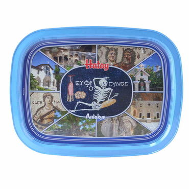 Myros - Hatay Themed Customised Printed Tin Serving Tray 305x235 mm