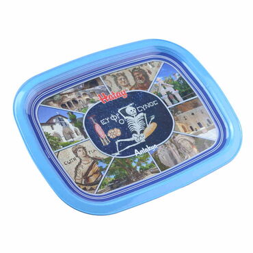 Hatay Themed Customised Printed Tin Serving Tray 305x235 mm - Thumbnail