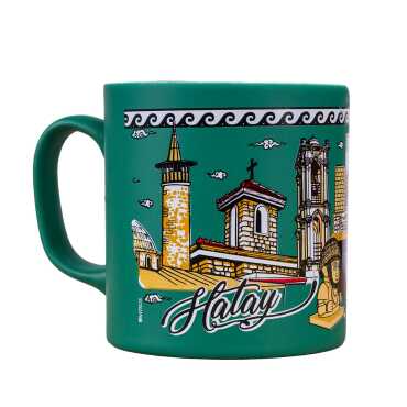 Hatay Themed Customised Serigraphy Printed Ceramic Mug 82x90 mm - 5