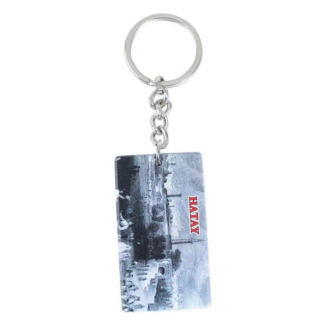 Hatay Themed Customised UV Printed Plastic Base Rectangle Keyring 31x106 mm