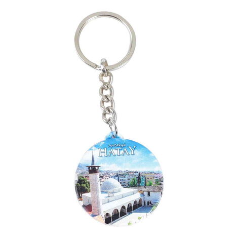 Hatay Themed Customised UV Printed Plastic Base Square Keyring 38x100 mm