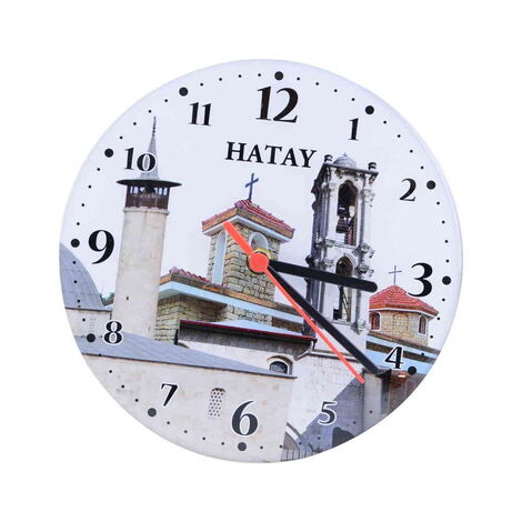 Hatay Themed Epoxy Wall Clock Home Decoration 20 Cm