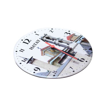 Hatay Themed Epoxy Wall Clock Home Decoration 20 Cm - Thumbnail