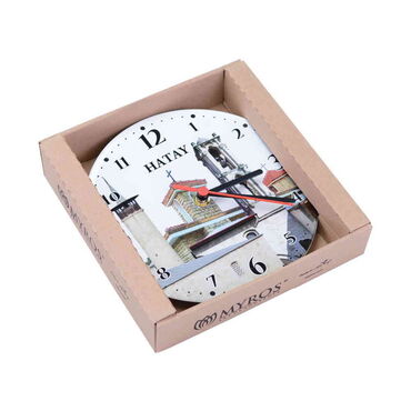 Hatay Themed Epoxy Wall Clock Home Decoration 20 Cm - Thumbnail