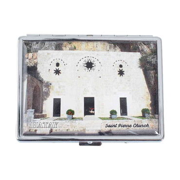 Hatay Themed Metal Cigarette Case 103x80x11 mm - Thumbnail