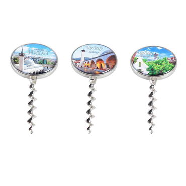 Hatay Themed Metal Magnetic Customised Corkcscrewer - 2