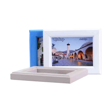 Hatay Themed Small Wooden Printed Frame 120x150 mm - Thumbnail