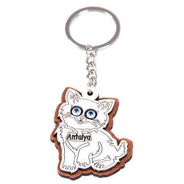 Animal Themed Wooden Custom Printed Wooden Keyring - 2