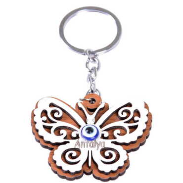 Animal Themed Wooden Custom Printed Wooden Keyring - 5