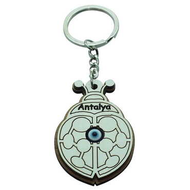 Animal Themed Wooden Custom Printed Wooden Keyring - 9