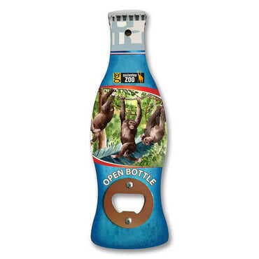 Zoo Themed Coke Bottle Shaped Printed MDF Wooden Bottle Opener 200x66 mm