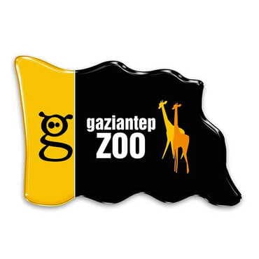 Zoo Themed Epoxy Dome Flag Shaped Souvenir Fridge Magnet 70x50 mm
