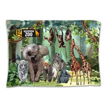 Zoo Themed Customised Digital Print Cushion 300x500 mm