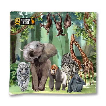 Zoo Themed Customised Digital Printed Cushion 400x400 mm
